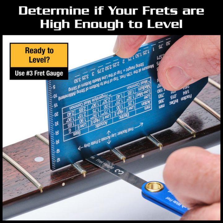 MusicNomad FRET-GAUGE Precision Fret Gauge w/ 4-Key Measurements