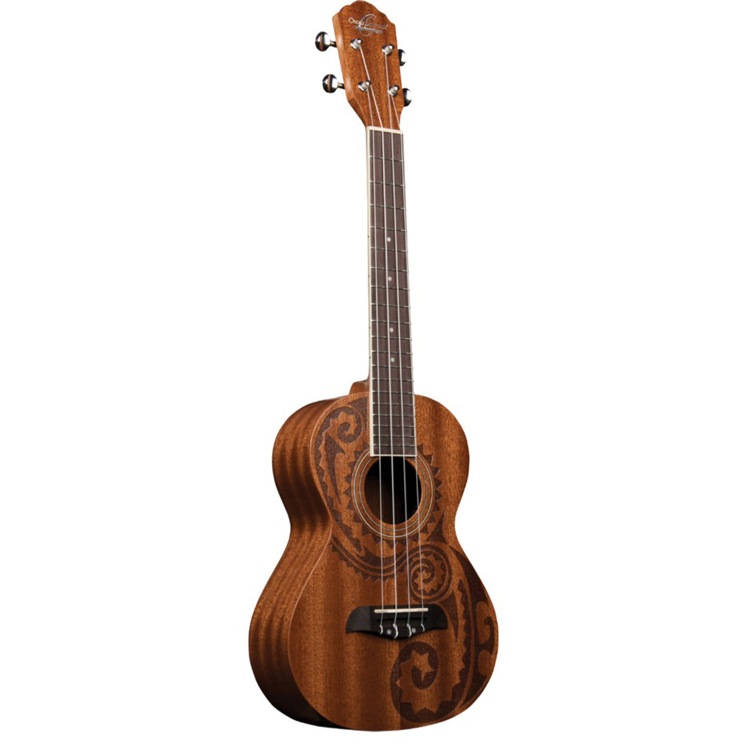 Oscar Schmidt OU2TTAT-A Ukulele Tenor Satin w/Laser Tattoo