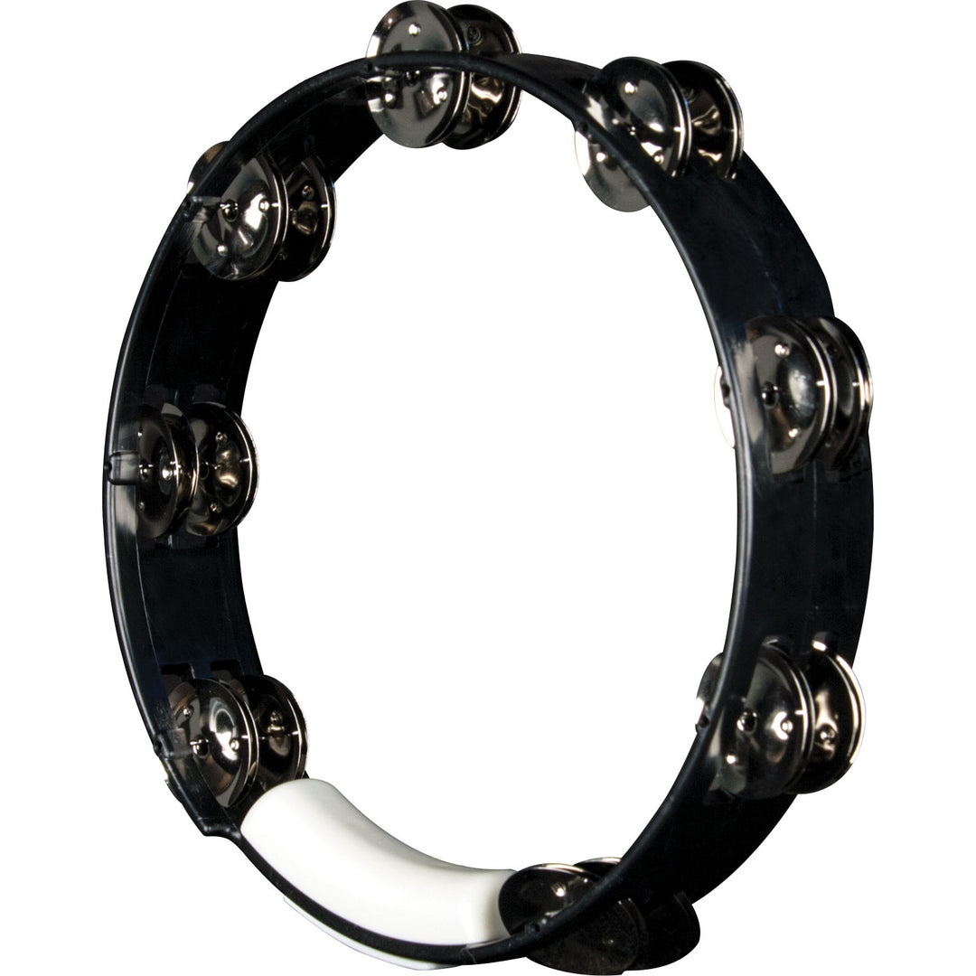 Rhythm Tech TC4010 10" Tambourine - Black w/ Nickel Jingles