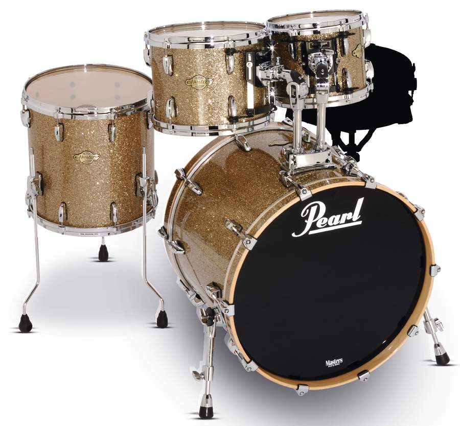 Pearl Masters Maple Reserve Series Mrv2416bx 24x16 Bass Drum Hardware Gold