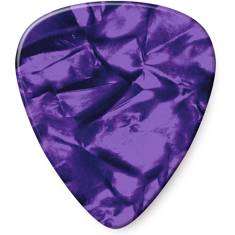 Dunlop 483P-13-HV Celluloid Abalone Guitar Pick, HEAVY, Purple (12 pack)