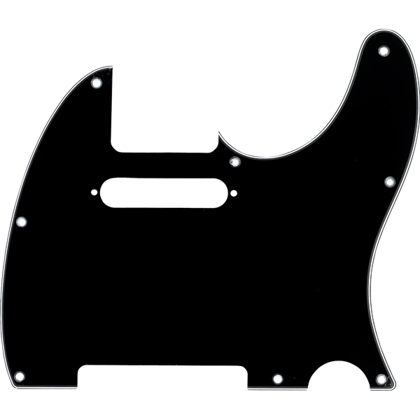 Fender 8-Hole Mount Multi-Ply Telecaster Pickguards - Black