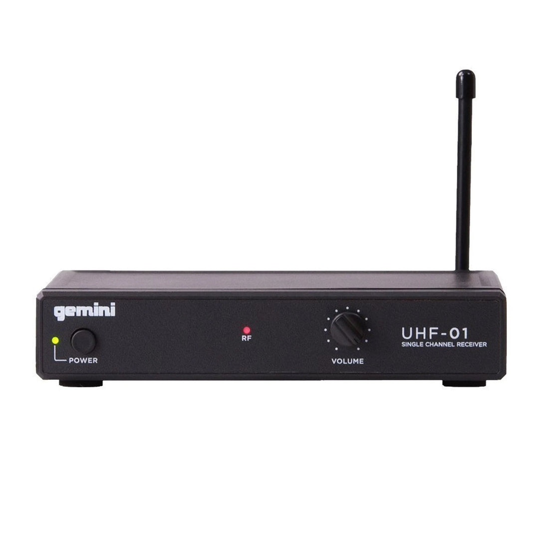 Gemini UHF-01M Single-Channel UHF Wireless Microphone System - Handheld Vocal (F1 517.6)