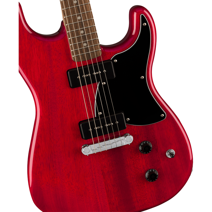 Squier Paranormal Strat-O-Sonic Black Pickguard (Crimson Red Transparent)