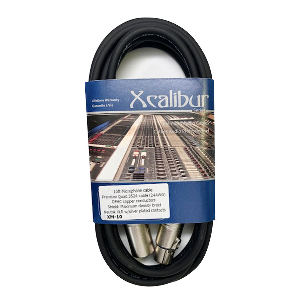 BRTB XM-10 10' - 24 AWG Quad Cable, Neutrik XLR connectors