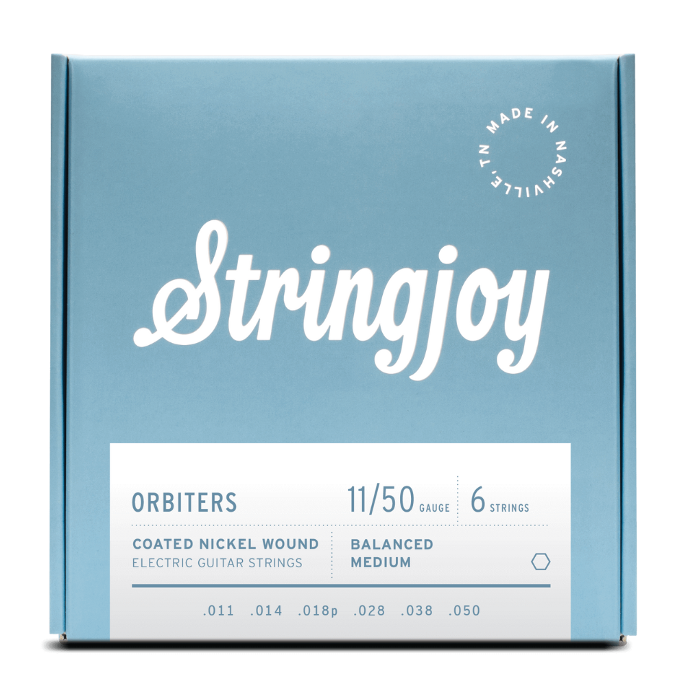 Stringjoy Orbiters | Balanced Medium Gauge (11-50) Coated Nickel Wound Electric Guitar Strings