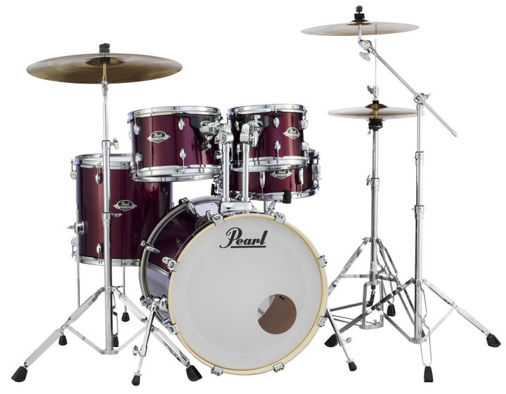 Pearl Export Exx 5-piece Drumkit & Hardware in Burgundy W/ Zildjian Cymbal Pack No Throne - Exx725fzpc760