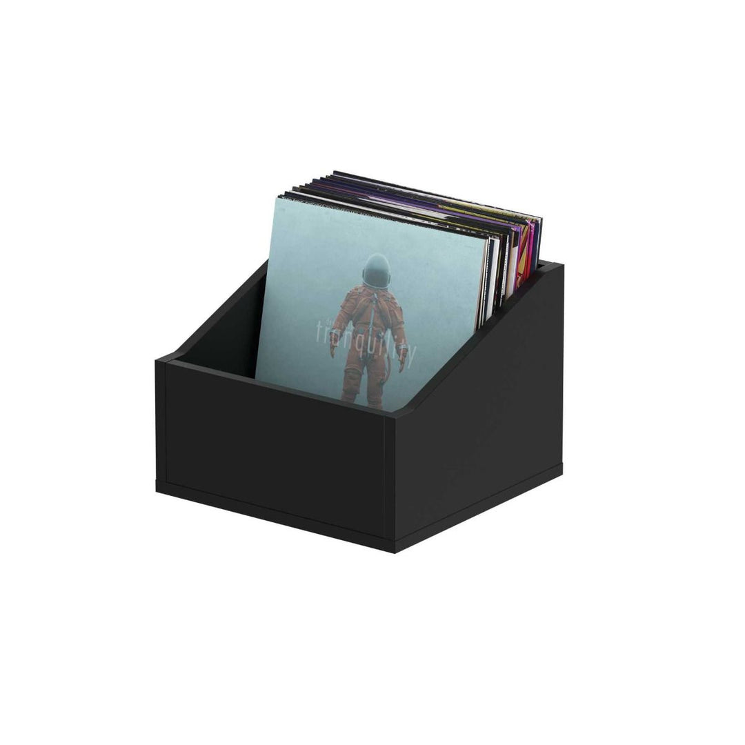 Glorious Record Box Advanced 110 Vinyl Storage (Holds 110 Records) - Black