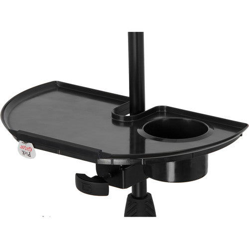 Gator GFW-MIC-ACCTRAY Microphone Stand Accessory Tray with Drink Holder and Guitar Pick Tab