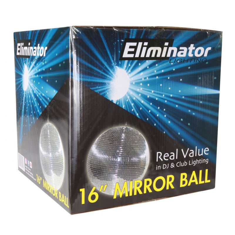 Eliminator EM16 Mirror Ball with Motor Ring - 16 Inch