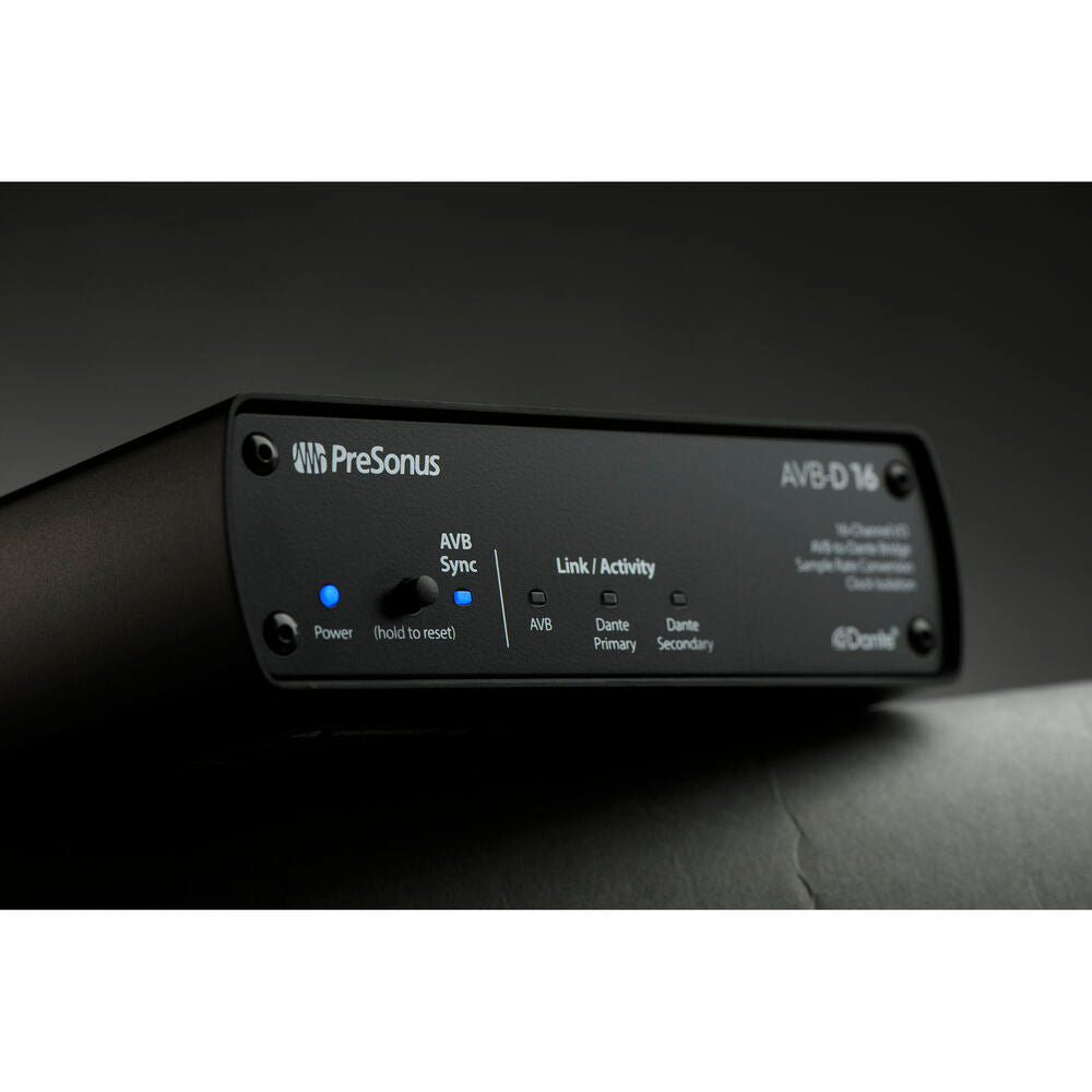 PreSonus AVB-D16 Network Bridge 16x16 Two-Way AVB-to-Dante