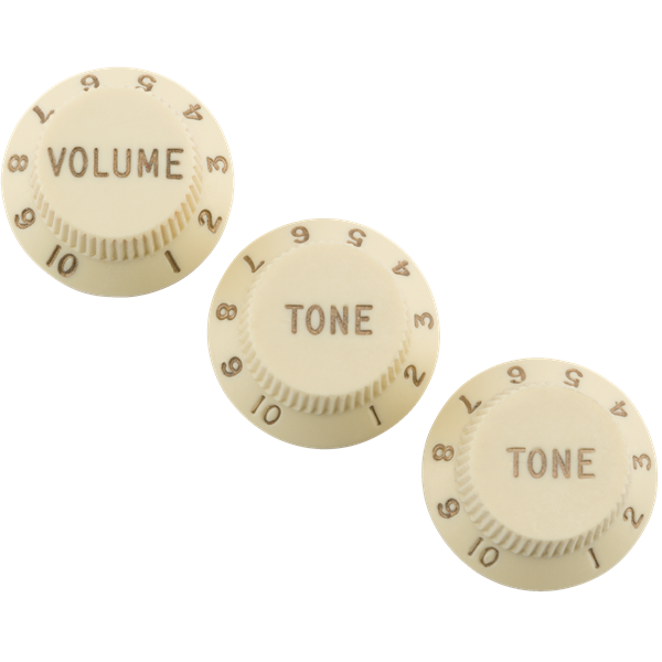 Fender Road Worn Strat Knobs Aged White - Aged White