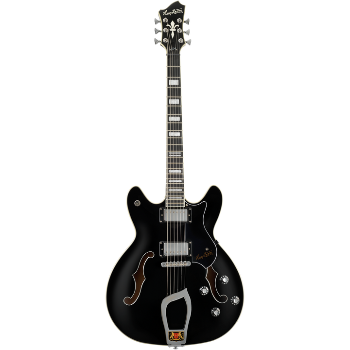 Hagstrom Vik-l-blk Viking Electric Guitar - Black Gloss Lh