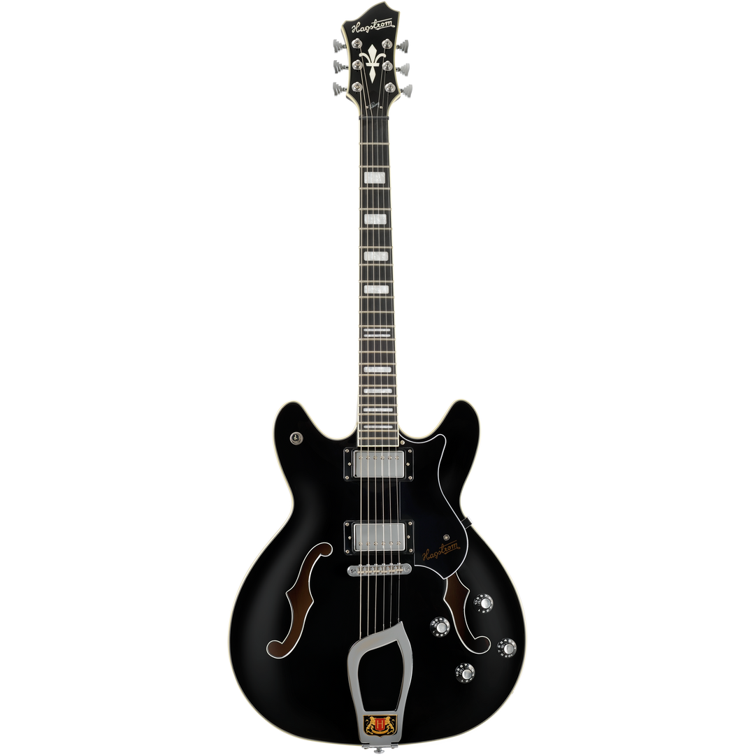 Hagstrom Suvik-blk Super Viking Electric Guitar - Black Gloss