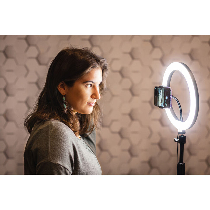 Gator LED 10" Ring Light with Stand and Phone Holder