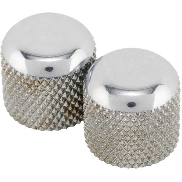 Fender Road Worn Telecaster Dome Knobs (2) - Chrome
