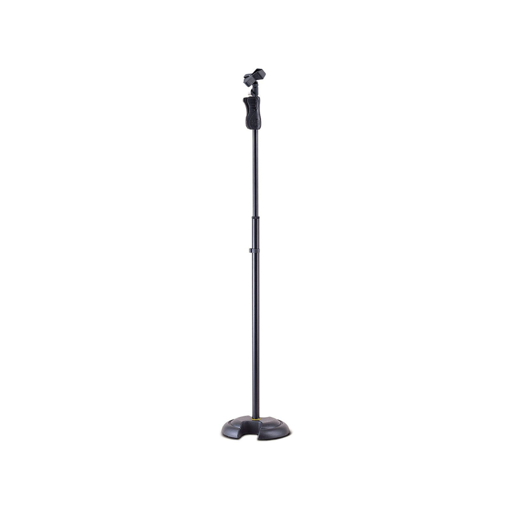 Hercules MS201BPLUS EZ Grip H Base Microphone Stand & EZ Microphone Clip