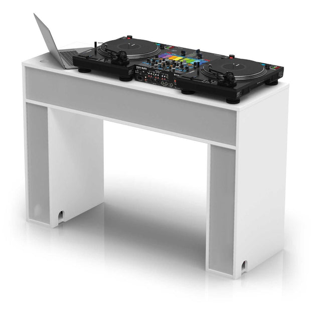 Glorious Modular Mix Station DJ Table w/ Record Storage - White