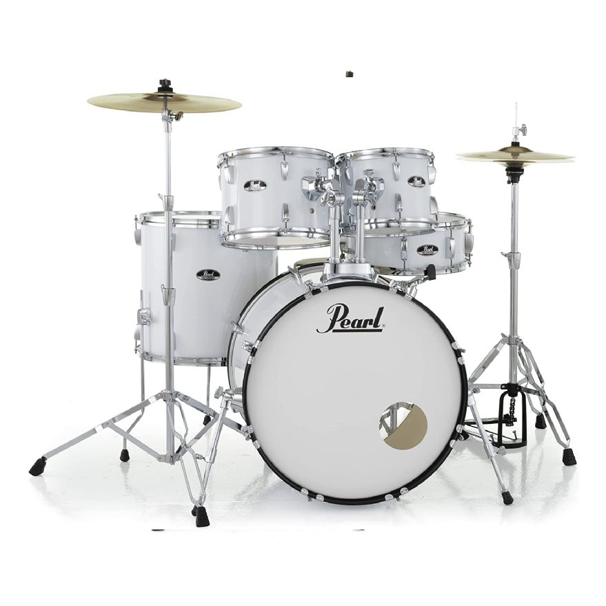Pearl RS525SCC RoadShow Series 5-Piece Kit W/ Hardware & Cymbals #33 Pure White