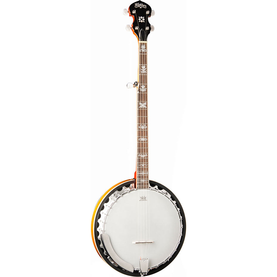 Washburn B10-A Banjo 5 String ,Remo Top, Mahogany Body, Fancy Inlays