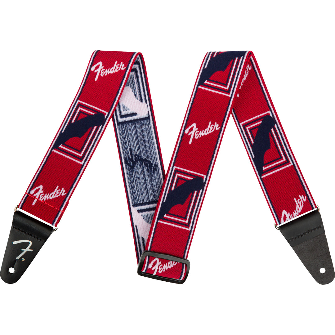 Fender Weightless 2” Monogrammed Guitar Strap - Red / White / Blue