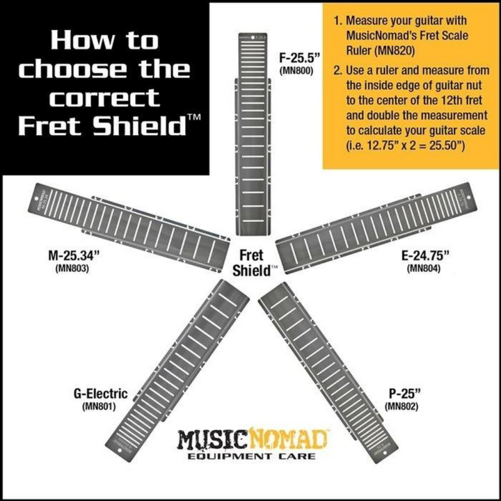 MusicNomad FRET-SHIELD-F-255 Fretboard Protector Guard for F-25.5in Fret Scale