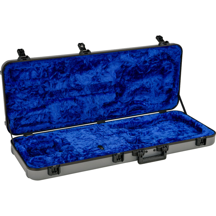 Fender Deluxe Molded Strat/Tele Guitar Case - Silver / Blue