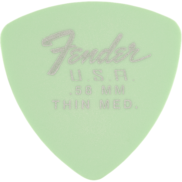 Fender Dura-Tone Delrin Pick, 346-shape, 12-Pack - Surf Green