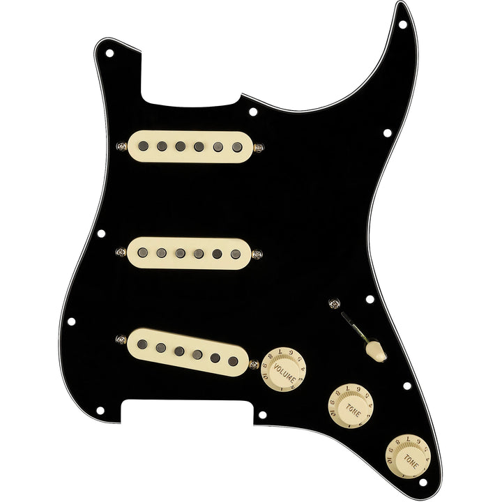 Fender Pre-wired Strat Pickguard Texas Special Sss - Black