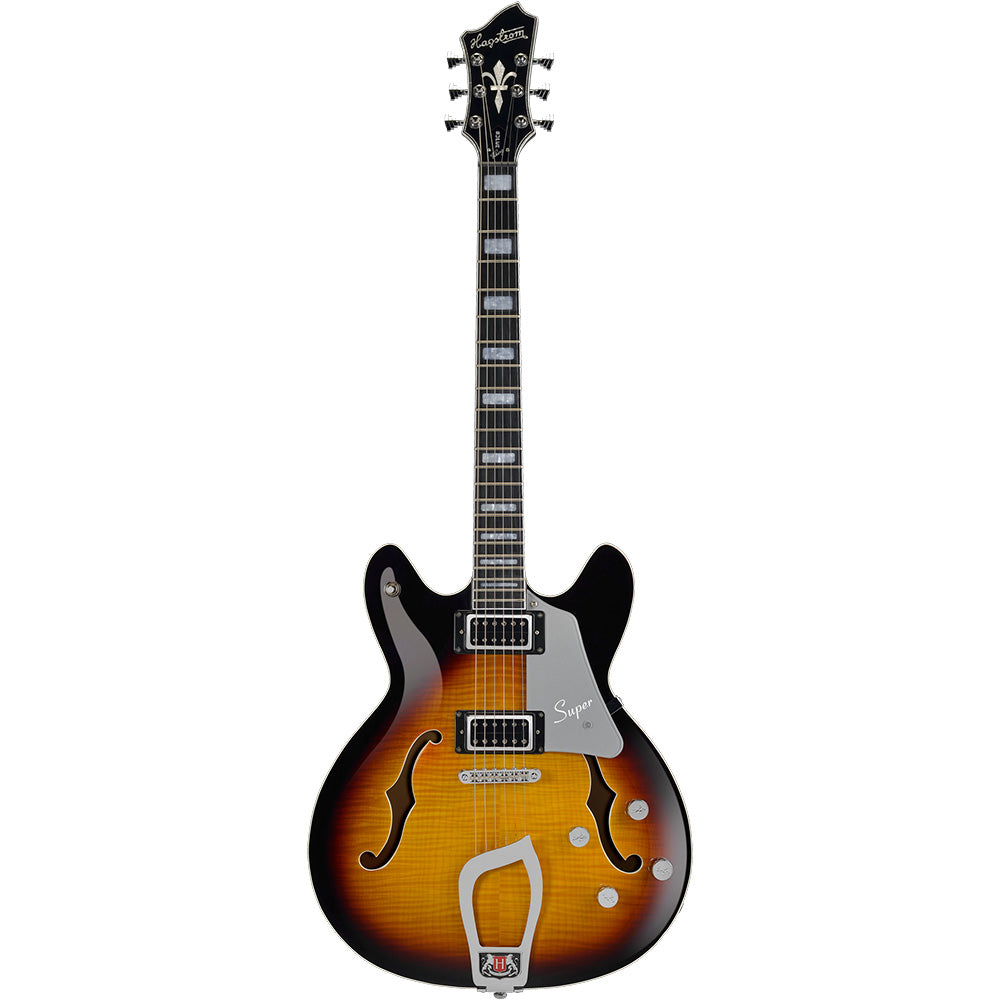 Hagstrom SUVIK-TSB Super Viking Flame Maple Electric Guitar (Tobacco Sunburst)