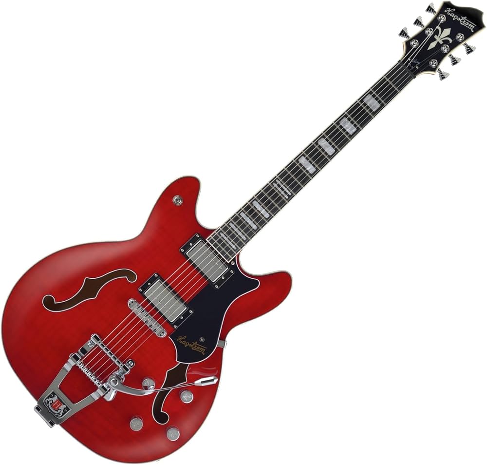 Hagstrom Trevidlx-wct Viking Dlx Electric Guitar - Wild Cherry Trans