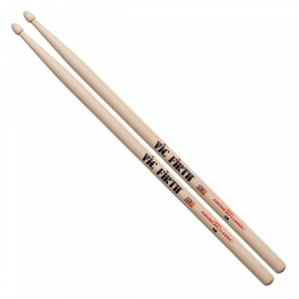 Vic Firth 5B- American Classic Hickory/Wood Tip 5B Drum Stick