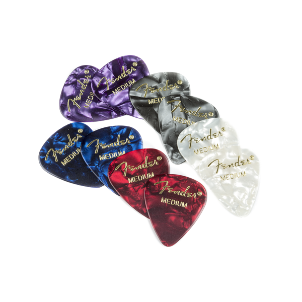 Fender 351 Shape Premium Picks -12 Count Pack - Multi-Color