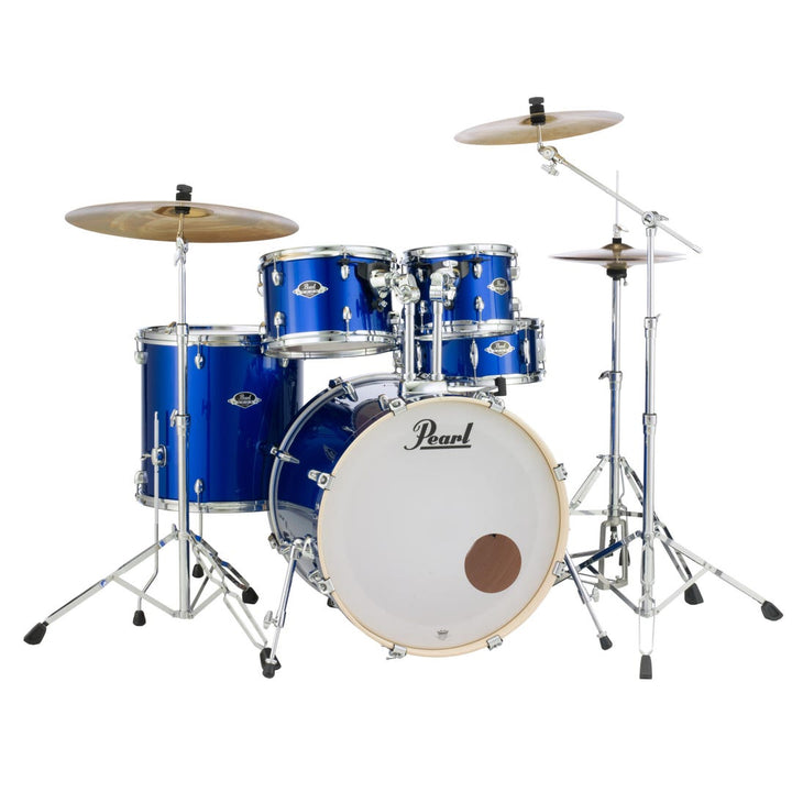 Pearl Export Exx 5-piece Drumkit & Hardware in High Voltage Blue W/ Zildjian Cymbal Pack & Throne - Exx725szpc717-t1