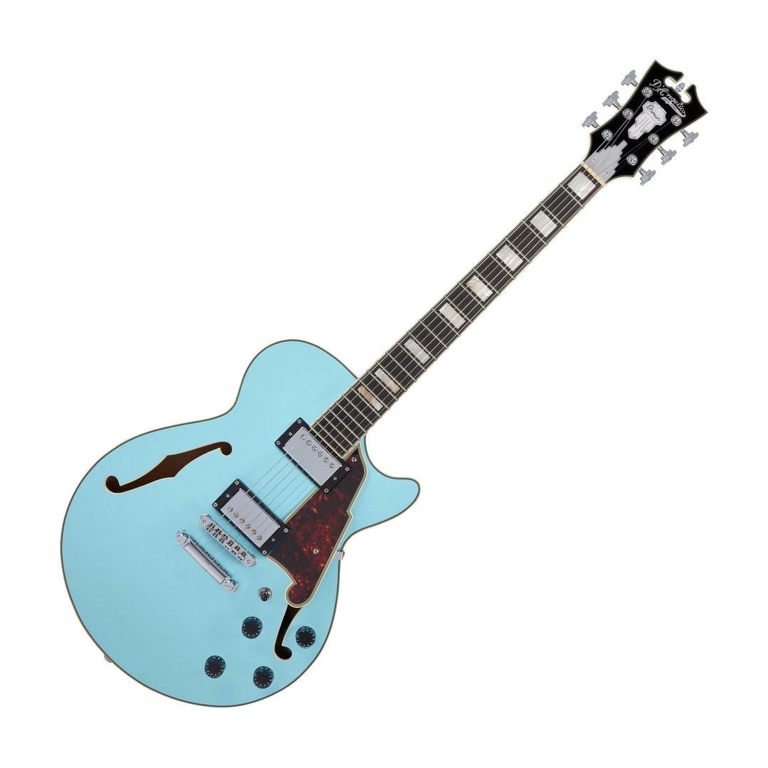 Dangelico Dapssskbcs Single Cut Semi-hollow W/ Stop-bar Tailpiece Includes Gig Bag - Sky Blue