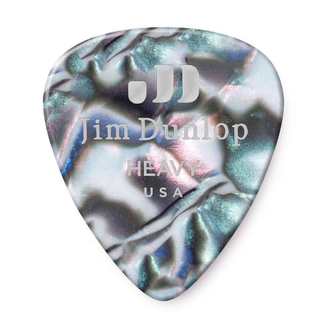 Dunlop Ci-483c-h-14 Celluloid Abalone Guitar Pick Heavy Pearloid (custom Imprint)