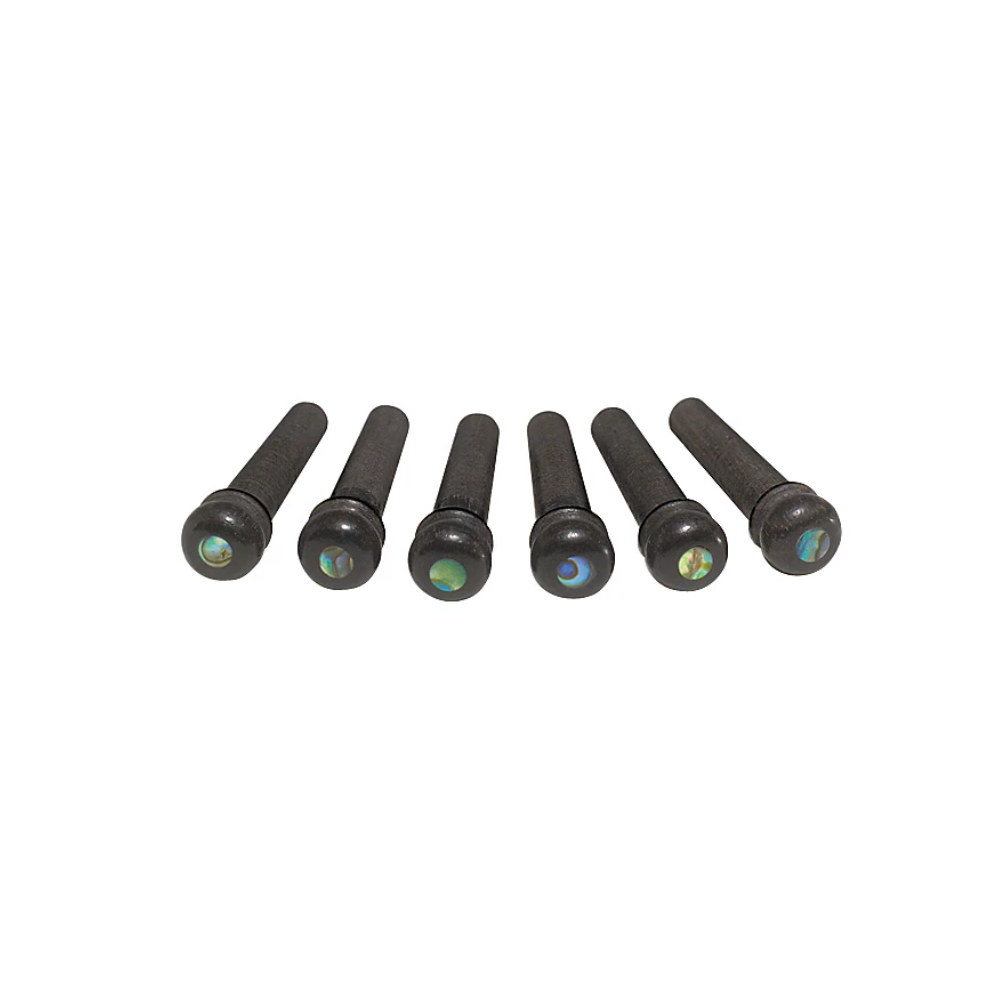 Taylor 7251 Acoustic Guitar Bridge Pins (6 pcs) - Ebony w. Abalone Dot
