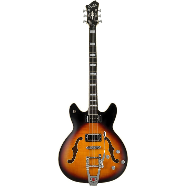 Hagstrom Vidlxbari-tsb Viking Dlx Electric Guitar - Tobacco Sunburst