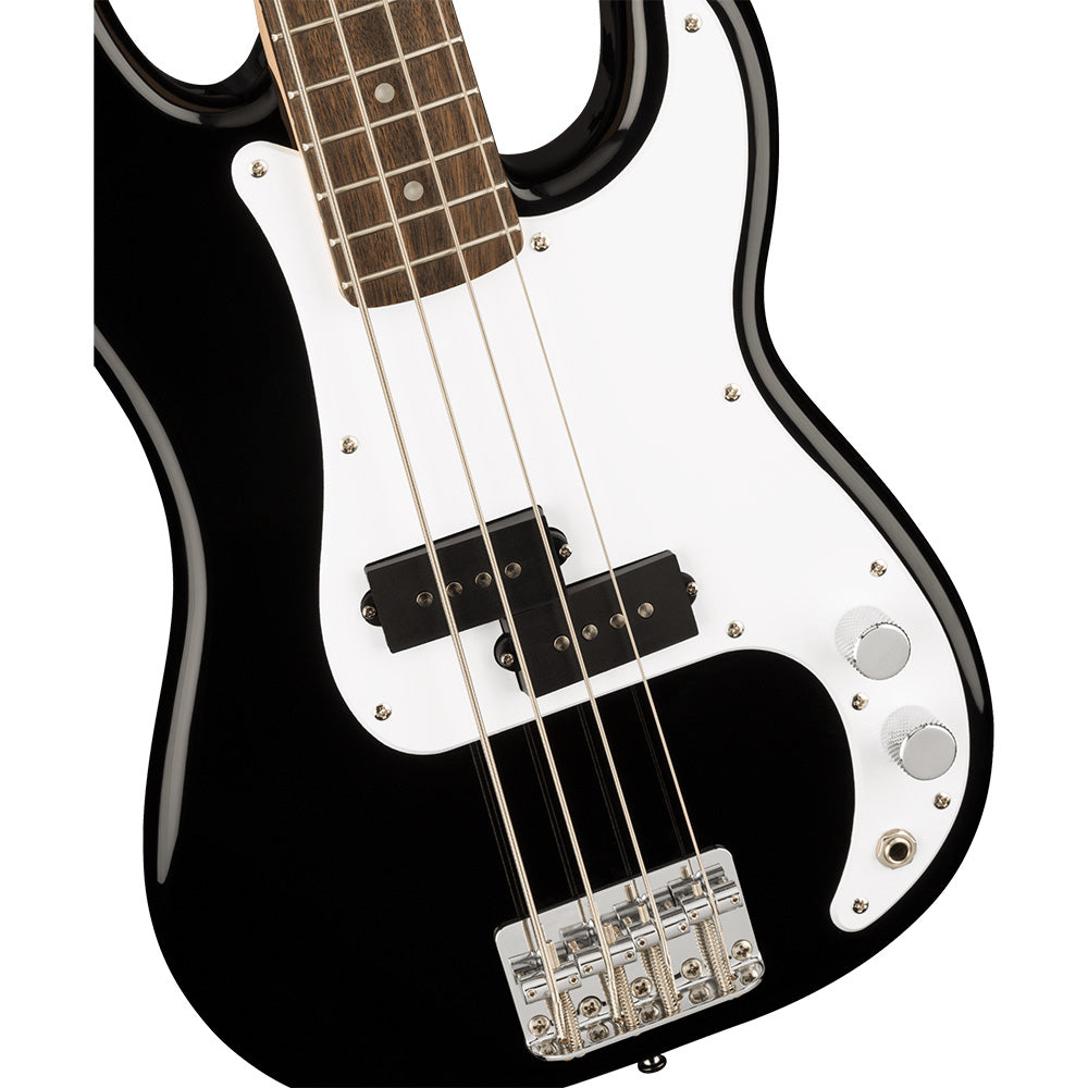 Squier Mini Precision Bass Laurel Fingerboard Electric Bass Guitar - Black