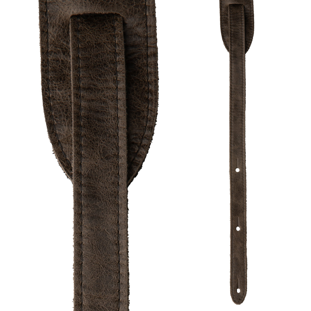 PRS Premium Leather 2" Strap Embroidered Birds - Worn Black