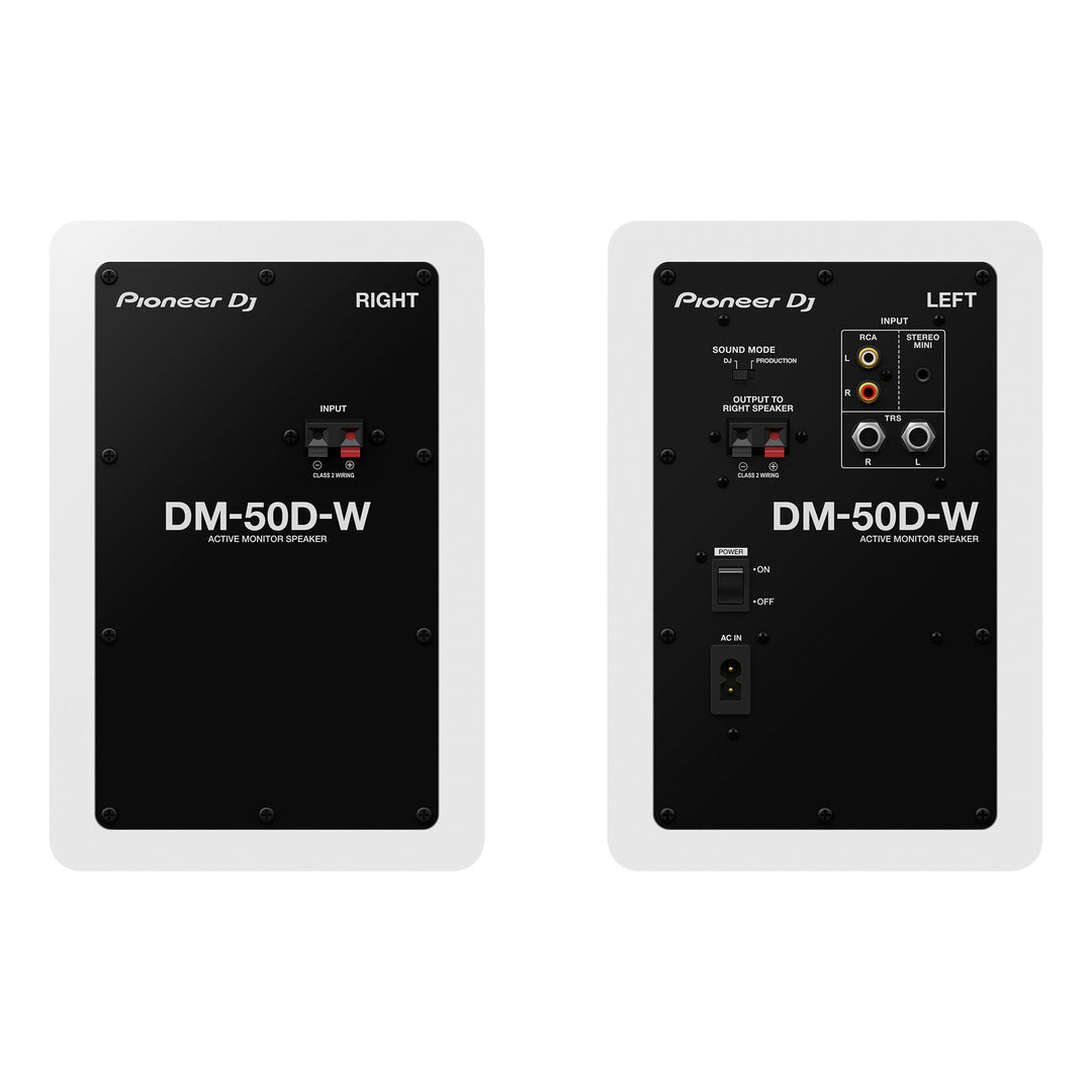 Pioneer DJ DM-50D 5'' Desktop Monitor System - White