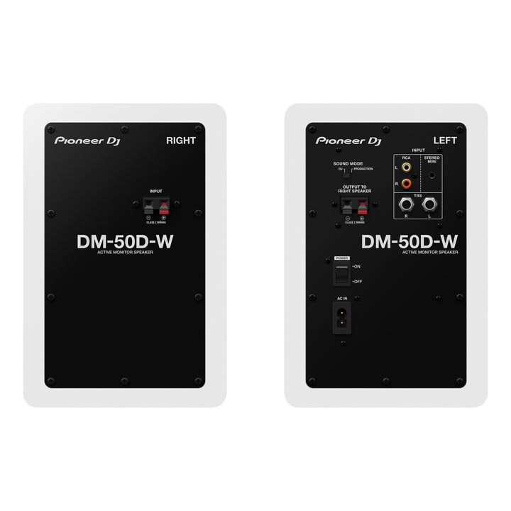 Pioneer DJ DM-50D 5'' Desktop Monitor System - White