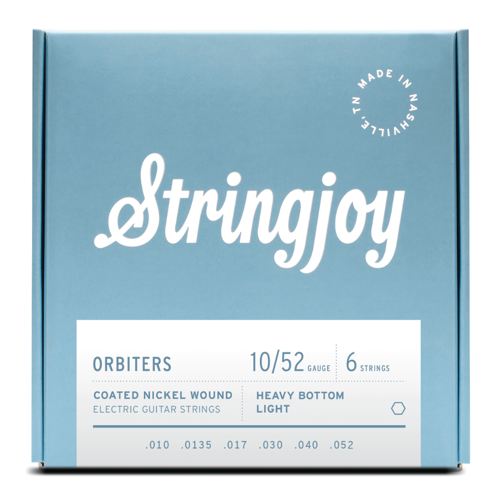 Stringjoy Orbiters | Heavy Bottom Light Gauge (10-52) Coated Nickel Wound Electric Guitar Strings