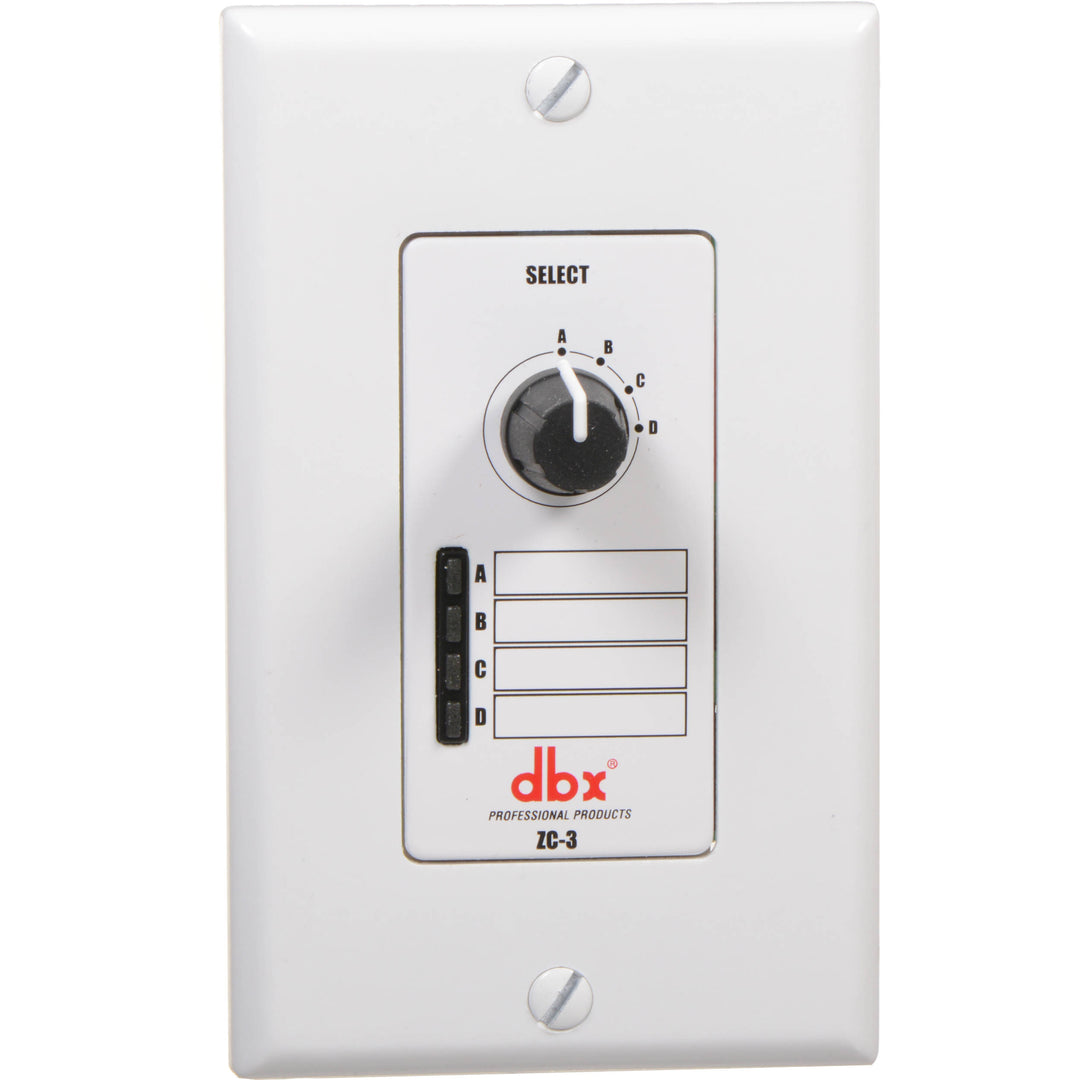 DBX ZC3  Wall-Mounted Zone Controller with Source Selector