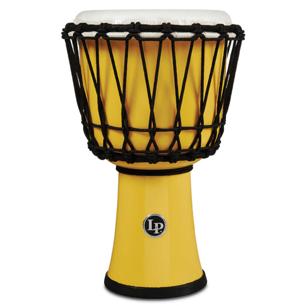 LP LP1607 World 7” Rope Tuned Circle Djembe w/ Perfect Pitch Head - Yellow