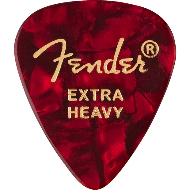 Fender Guitar Picks 351 Shape Premium Picks (12-Pack) Extra Heavy - Red Moto