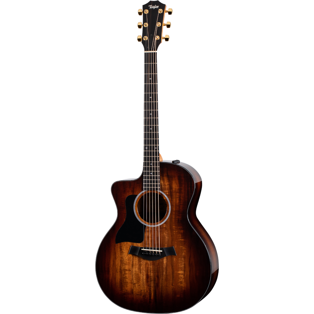 Taylor Guitars 224ce-K DLX LH, West African Crelicam Ebony Fretboard, Expression System ® 2 Electronics, Venetian Cutaway with Taylor Deluxe Hardshell Brown Case - Left Handed