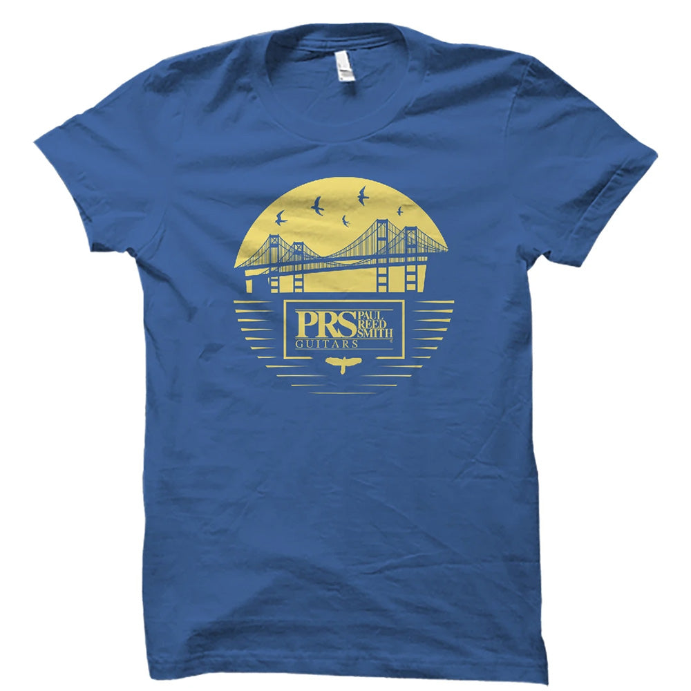 PRS Shirt Bay Bridge Short Sleeve Tee (Yellow on Blue)