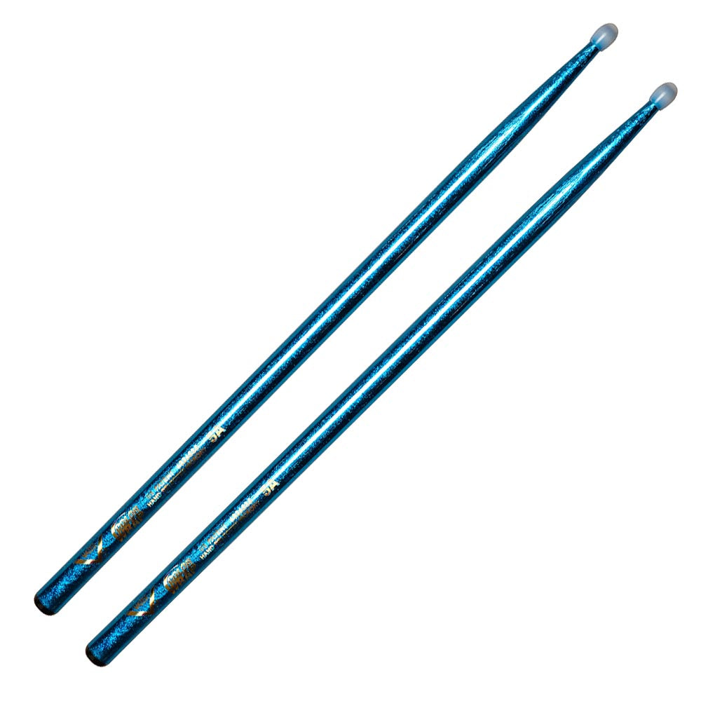 Vater VCB5AN - Color Wrap 5A Blue Sparkle Nylon Tip Drumsticks