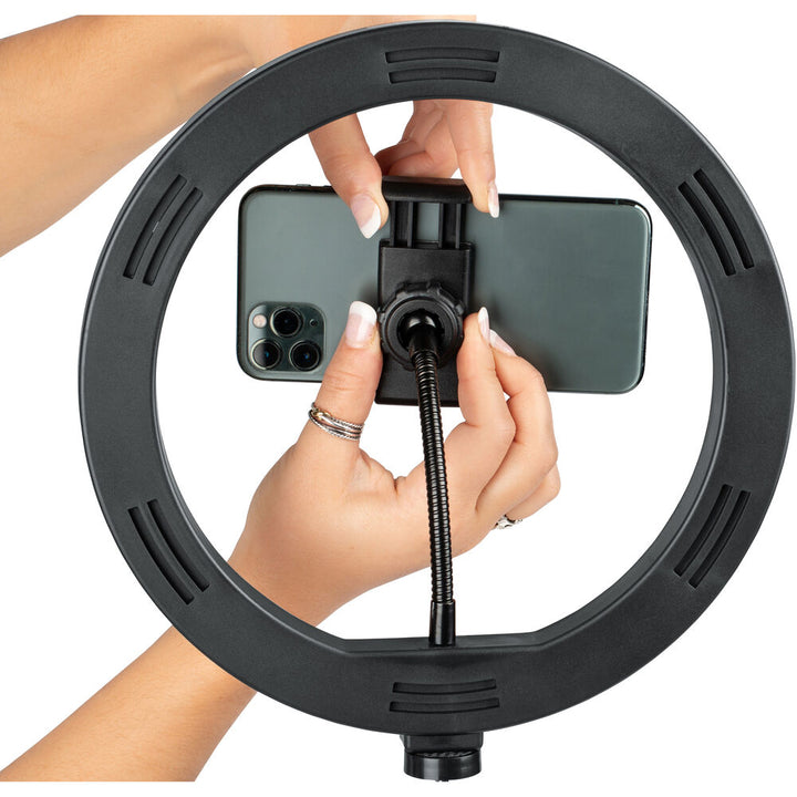 Gator LED 10" Ring Light with Stand and Phone Holder